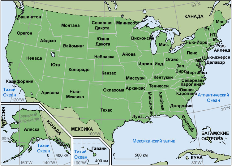 USA Map - the 50 States